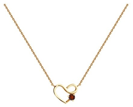 Колье LUXOR JEWELRY LUXOR 51-370-01332-1_45_1,42 длина 45 см вес 1.42 г золото, гранат