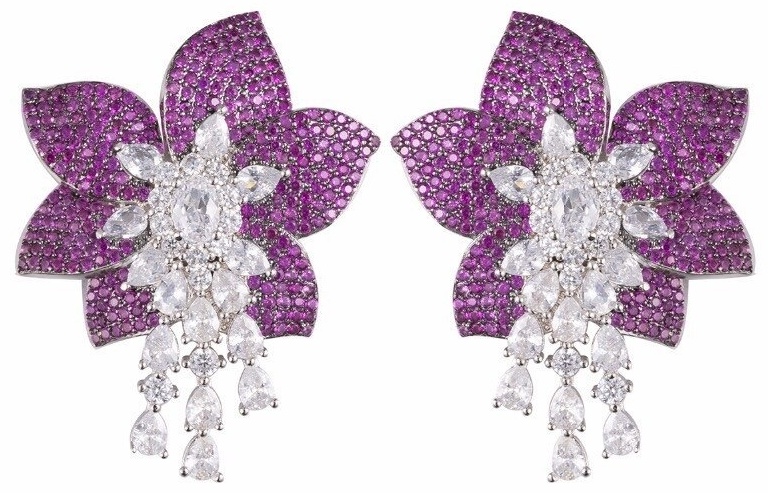 Серьги LoLo Crystals бижутерный сплав, цирконий
