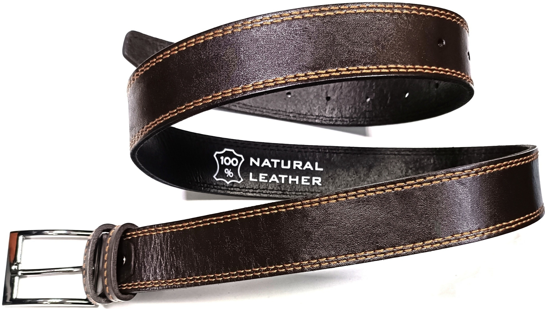 Ремень Best Belt натуральная кожа 115 см коричневый
