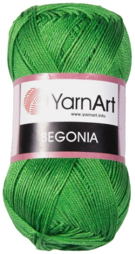 Моток YarnArt Begonia 6332 - Ярко-зеленый 169 м 50 г