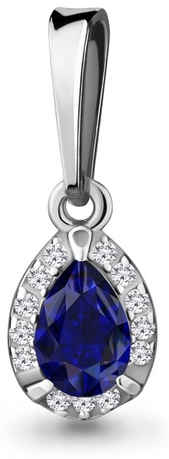 Подвеска AQUAMARINE 24538АБ вес 0.51 г серебро, фианит