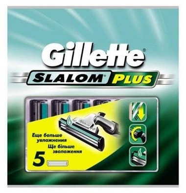 Gillette Slalom Plus сменные кассеты 5 шт