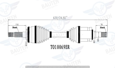 PROTECH вал привода TO10069ER