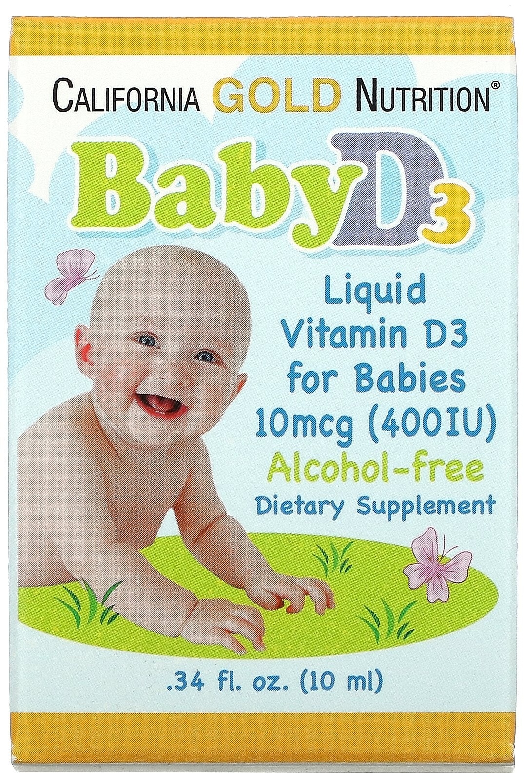 Купить Витамин D3 для детей от California Gold Nutrition в Алматы ...