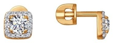 Пусеты SOKOLOV EAR-SO-585-217033 вес 1.67 г золото, фианит