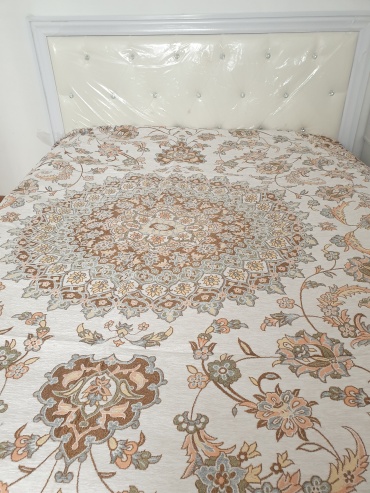 Покрывало Zarbaf Kilim 300х400 см, бархат, белый, коричневый, мультиколор