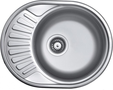 Кухонная мойка ЕС-457R 57х45х15 см, нержавеющая сталь, тон серебристый