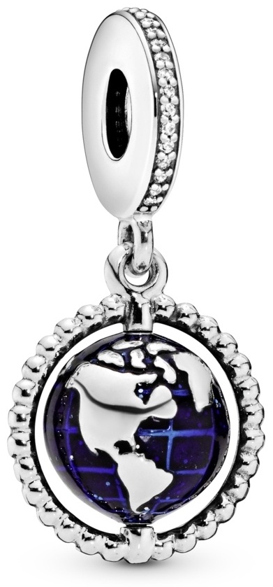 Шарм PANDORA «Земной шар» 798021CZ вес 5,55 г серебро, цирконий