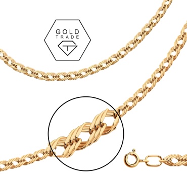 GOLD TRADE gt-300103 длина 55 см, вес 3.5 г золото, плетение тройной ромб