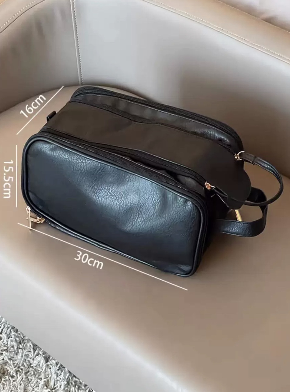 Косметичка экокожа черный 15.5X30 см