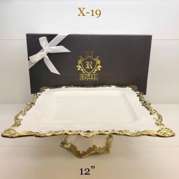 Блюдо ROYAL CROWN 30х30 см, фарфор, 1 шт