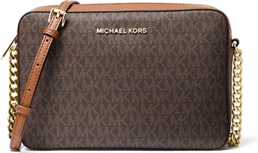 Сумка кросс-боди Michael Kors натуральная кожа, канвас коричневый