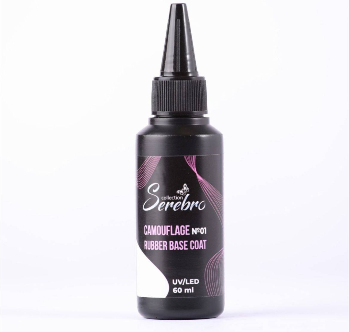 Serebro базовое покрытие Rubber base coat №01 глянцевое 60 мл