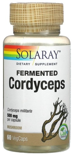 Solaray БАД Fermented Cordyceps 500 mg 60 капсул