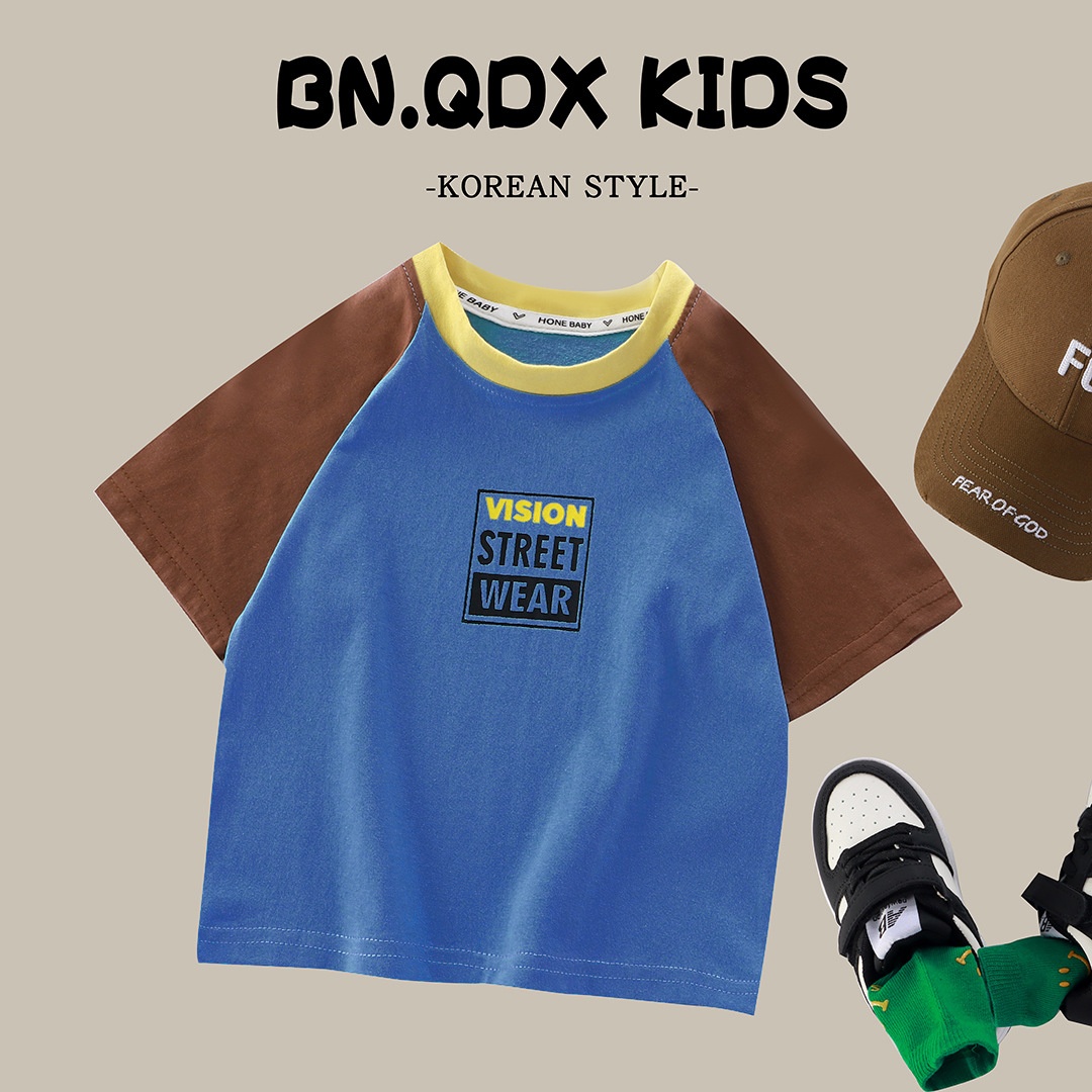 Футболка Kids collection синий, коричневый