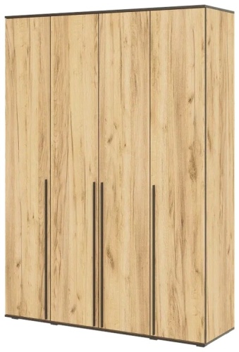 Распашной шкаф МИФ Норд 4-х ств, 160x223.6х51 см, коричневый