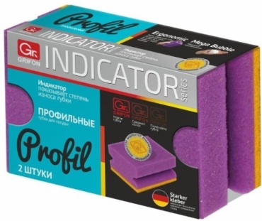 Губка для посуды Grifon 910-055 2 шт, поролон, абразив