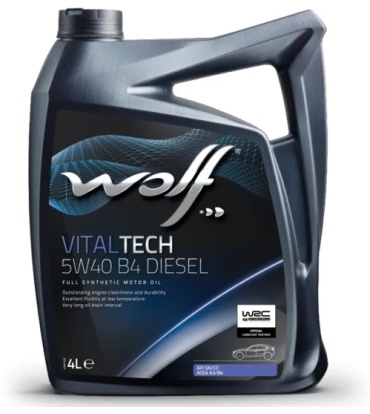 Синтетическое WOLF VITALTECH B4 DIESEL 5W-40 4 л