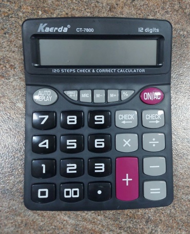 Kaerda настольный CT-7800, 12-разрядный, черный