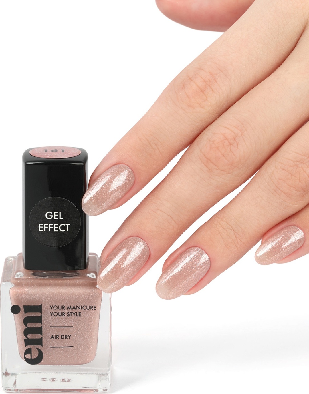Купить E.Mi лак Gel Effect 161 Розовый брют 9 мл в Алматы – Магазин на ...