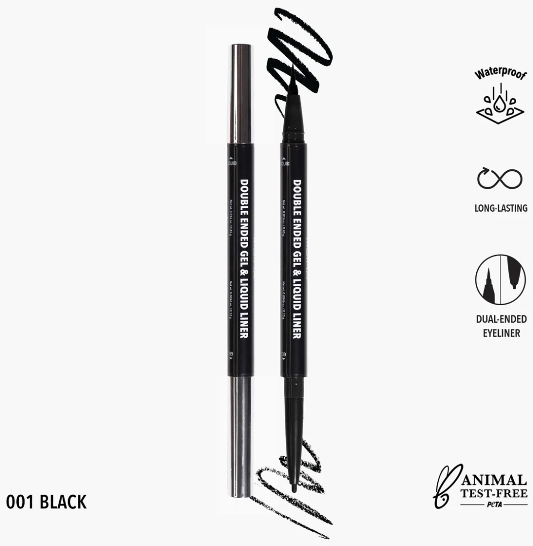 MOIRA Double Ended Gel & Liquid Liner подводка-фломастер черный 001 Black