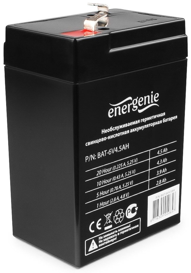 Аккумулятор Energenie BAT-6V4.5AH черный