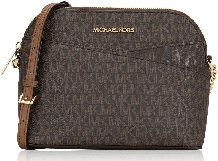 Сумка кросс-боди Michael Kors натуральная кожа, канвас коричневый
