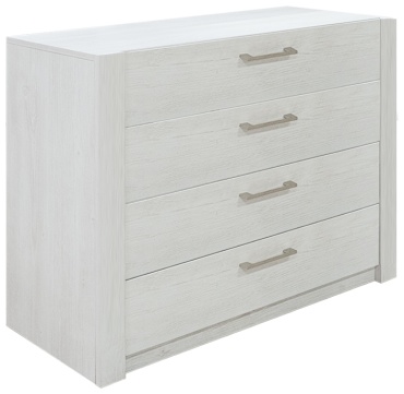 Комод Euromebel Вирджиния, 91.80x42.60x82.4 см, белый, светло серый