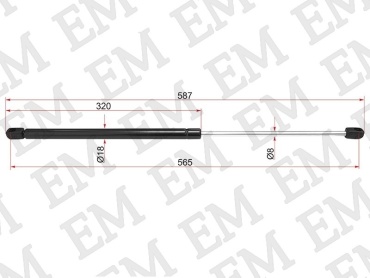 EM E-ST-51242990136-M для BMW X-Series X1 2009-2015 черный