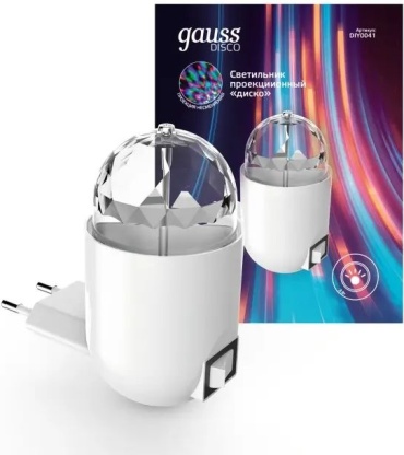 Gauss ночник детский в розетку DIY0041, разноцветный