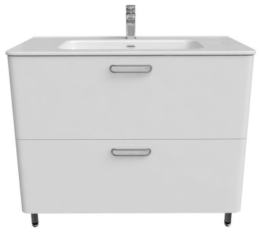 Тумба с раковиной IDDIS BRICK BRI10WFi95K / 0101000i28 100 см.	, 100x71x45.5 см, белый