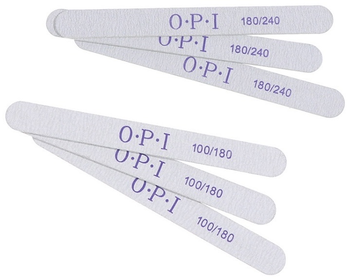 OPI маникюрная пилка 100/180, 180/240 грит 6 шт