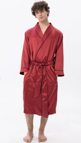 Атласный халат TATTI TUN PAJAMAS бордовый