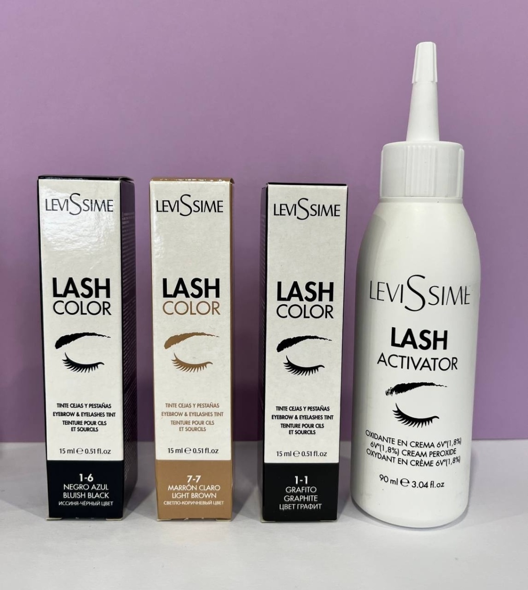 LEVISSIME Lash Color набор краска, оксид для краски 15 мл