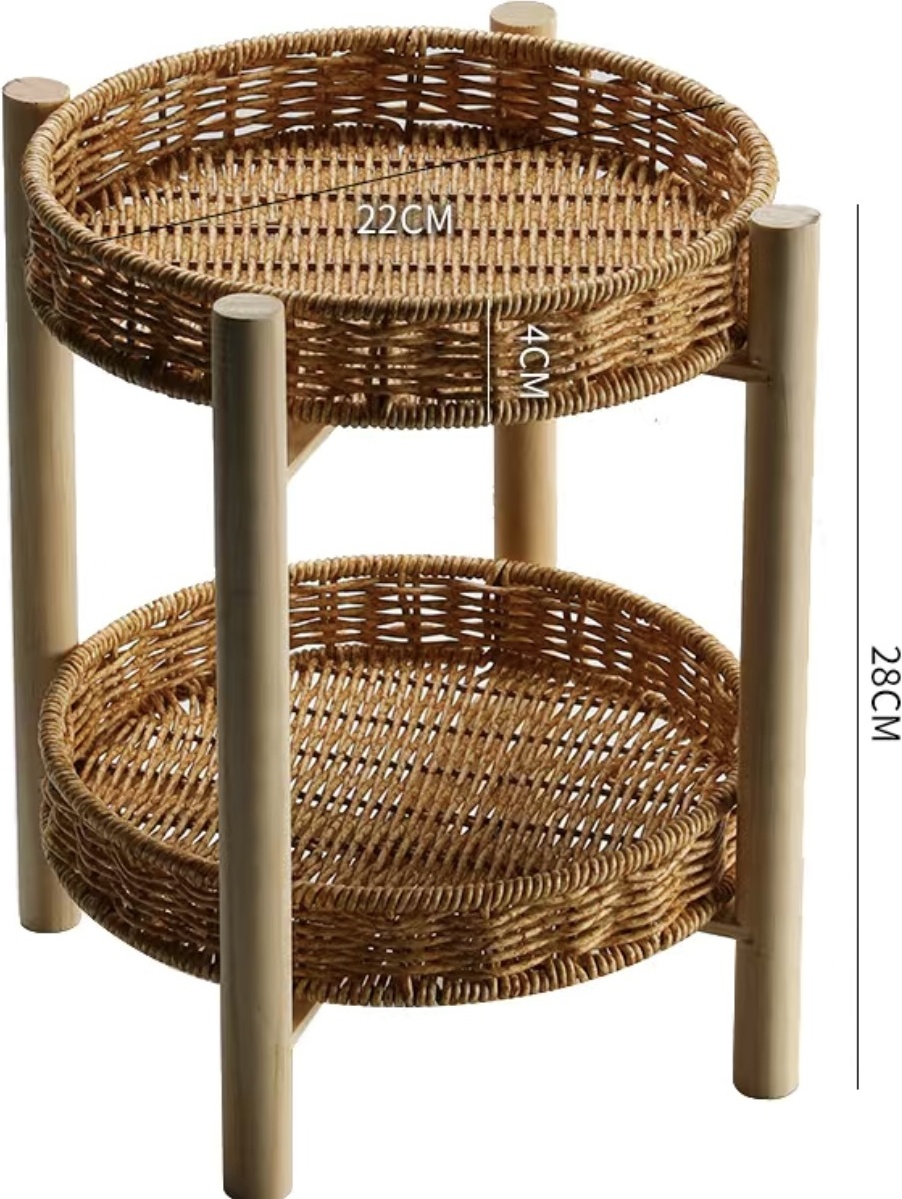 Корзина для бумаг 22x22x28 см, ротанг
