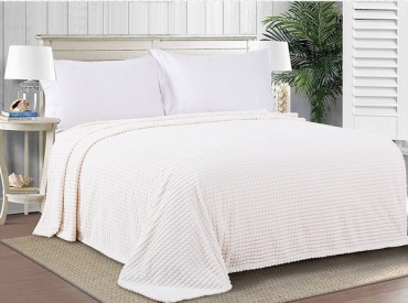 Плед Comfort Tex 200х220 см, велсофт, белый