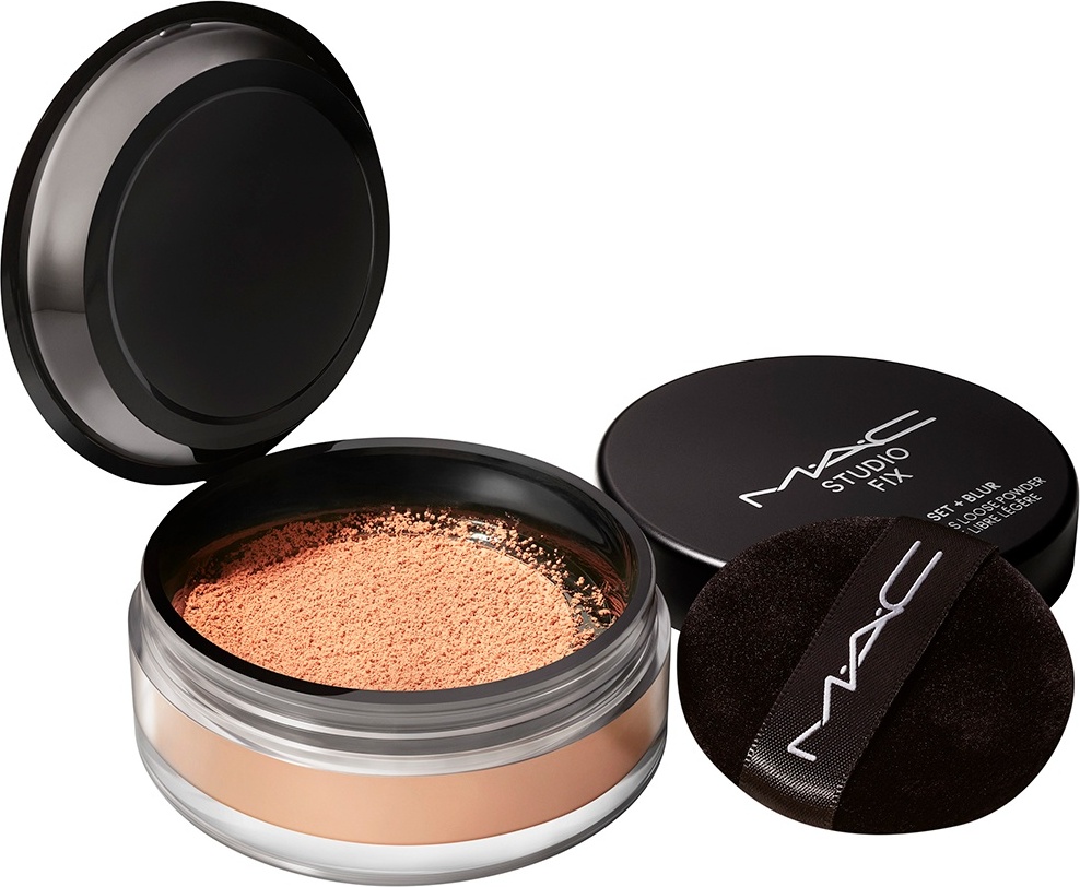 M.A.C Studio Fix Pro Set + Blur Weightless Loose Powder рассыпчатая Medium Deep темно-бежевый