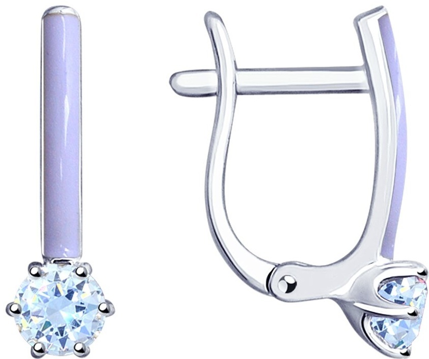 Серьги SOKOLOV EAR-SO-925-115444 вес 1.72 г серебро, эмаль