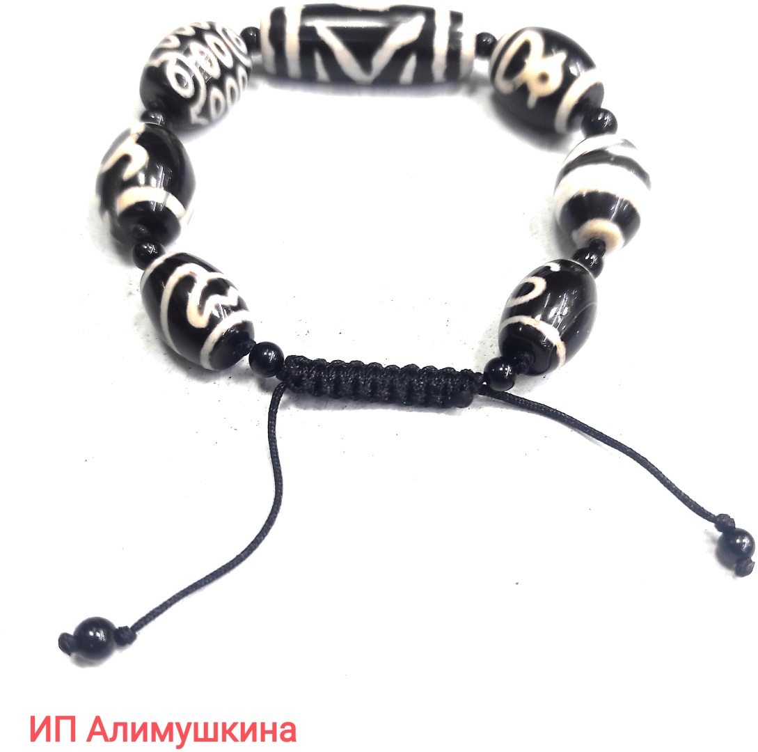 Браслет длина 18 см агат, агат
