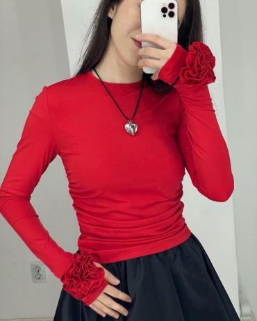 Лонгслив Fashion красный
