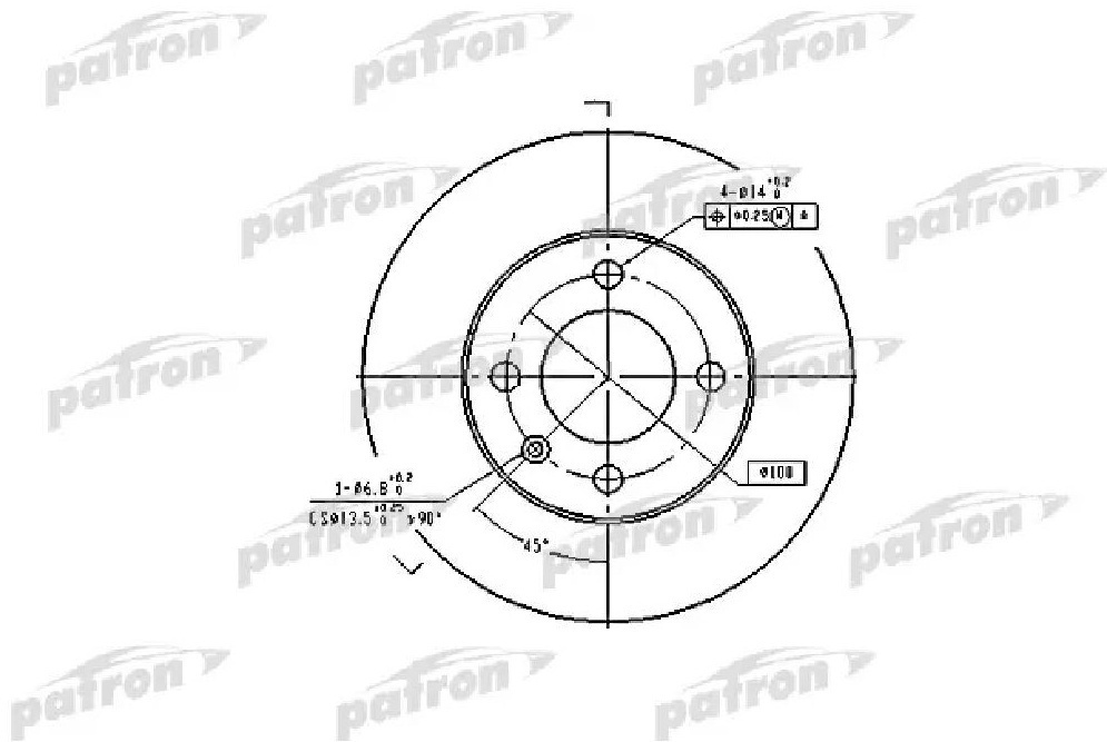 Диски PATRON передние PBD4373