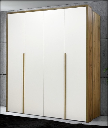 Распашной шкаф Elegant Inna 00217, 186x222х52 см, белый, коричневый