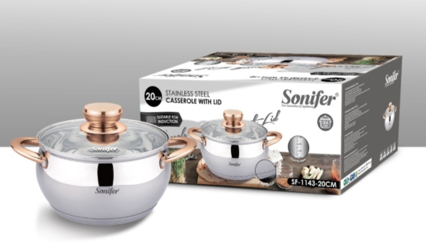 Кастрюля 3.6 л, Sonifer SF-1143-20 нержавеющая сталь