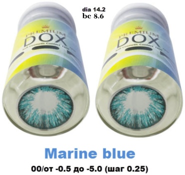Контактные линзы DOX Marine Blue -4 кривизна 8.6 на год 2 шт