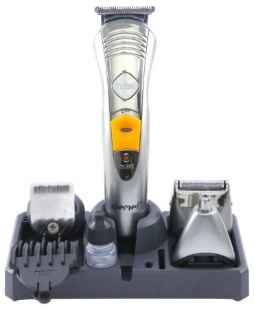 Gemei набор для стрижки GM-580 7 в 1 серебряный