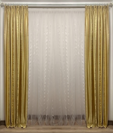 Комплект Renaissance 200x275 см 2 шт, жаккард, золотистый