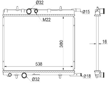SAT радиатор основной SG-PG0001