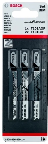 Пилки для лобзика по ламинату 3 шт. Bosch 2608636429
