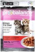 Probalance Kitten 1st Diet кусочки в желе телятина 85 г 1 шт