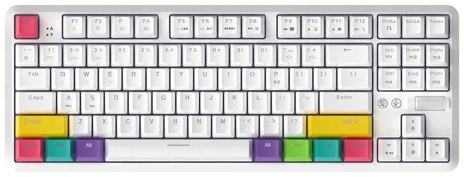 Клавиатура Ajazz K870t Red Switches белый